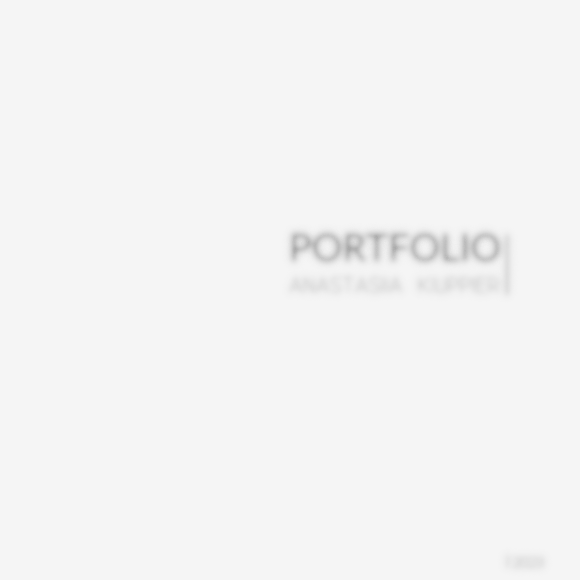 Screenshot of a portfolio document cover page